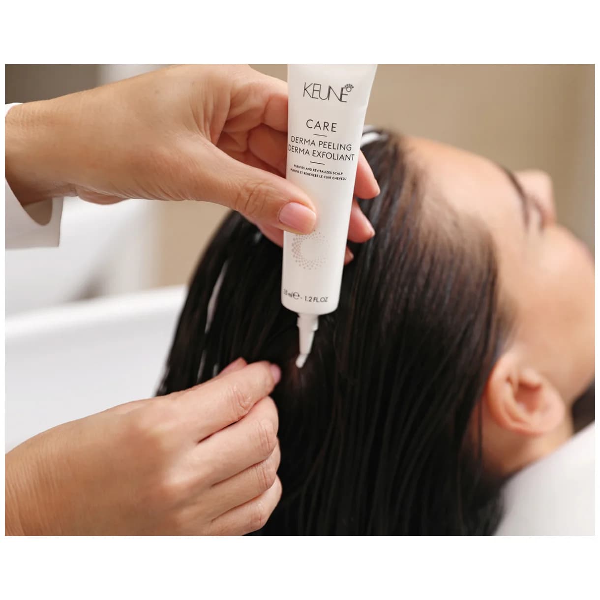 اسکراب کف سر کئون درمان کننده چربی keune derma peeling — تصویر ۳