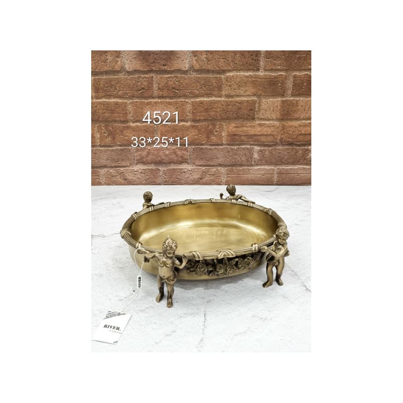 ظرف پذیرایی پایه فرشته برنجی 23344