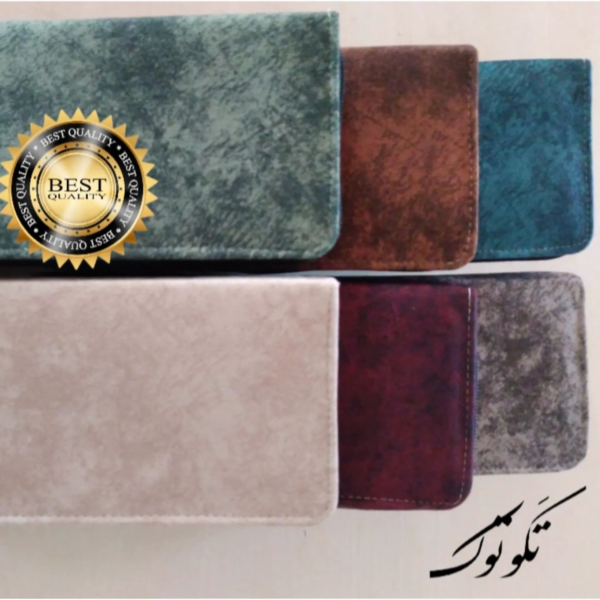 کیف پول و کیف موبایل دستی زنانه رویه چرم خارجی ابعاد 21 در 11 سانتیمتر — تصویر ۶