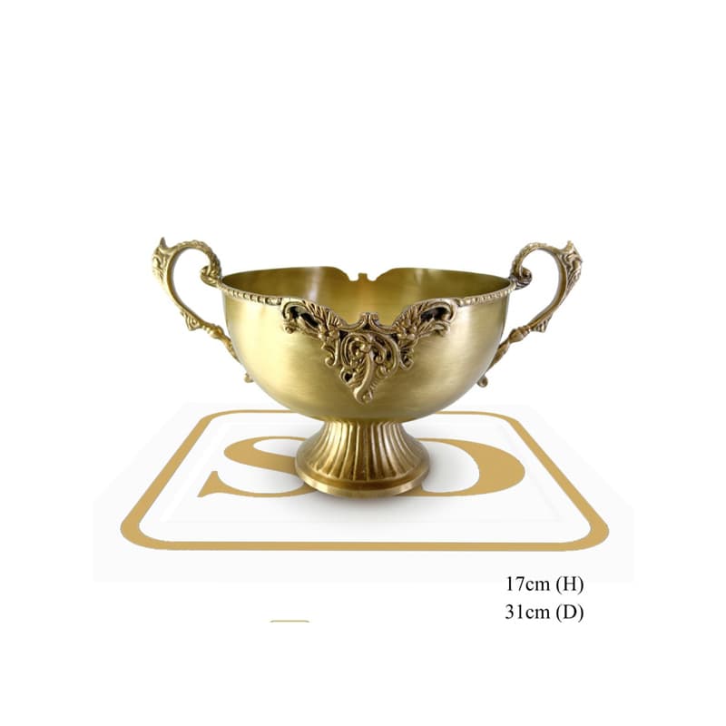 کاسه برنجی پایه دار طرح ترنج 43184