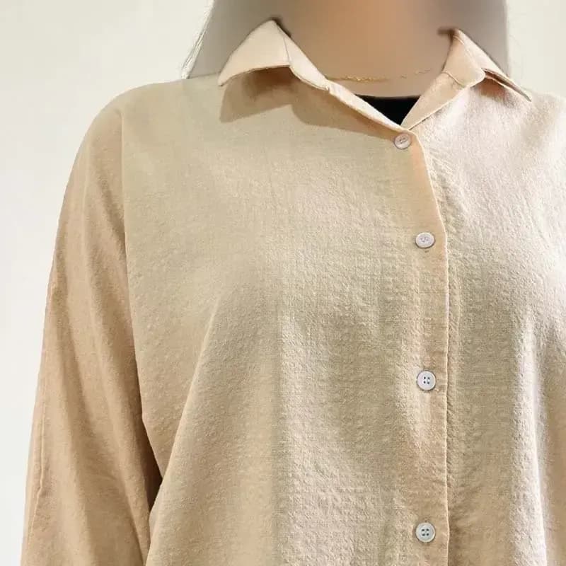 شومیز لینن خفاشی زنانه قد 67 سانت دور سینه 144 سانت کد 1365 — تصویر ۱۰