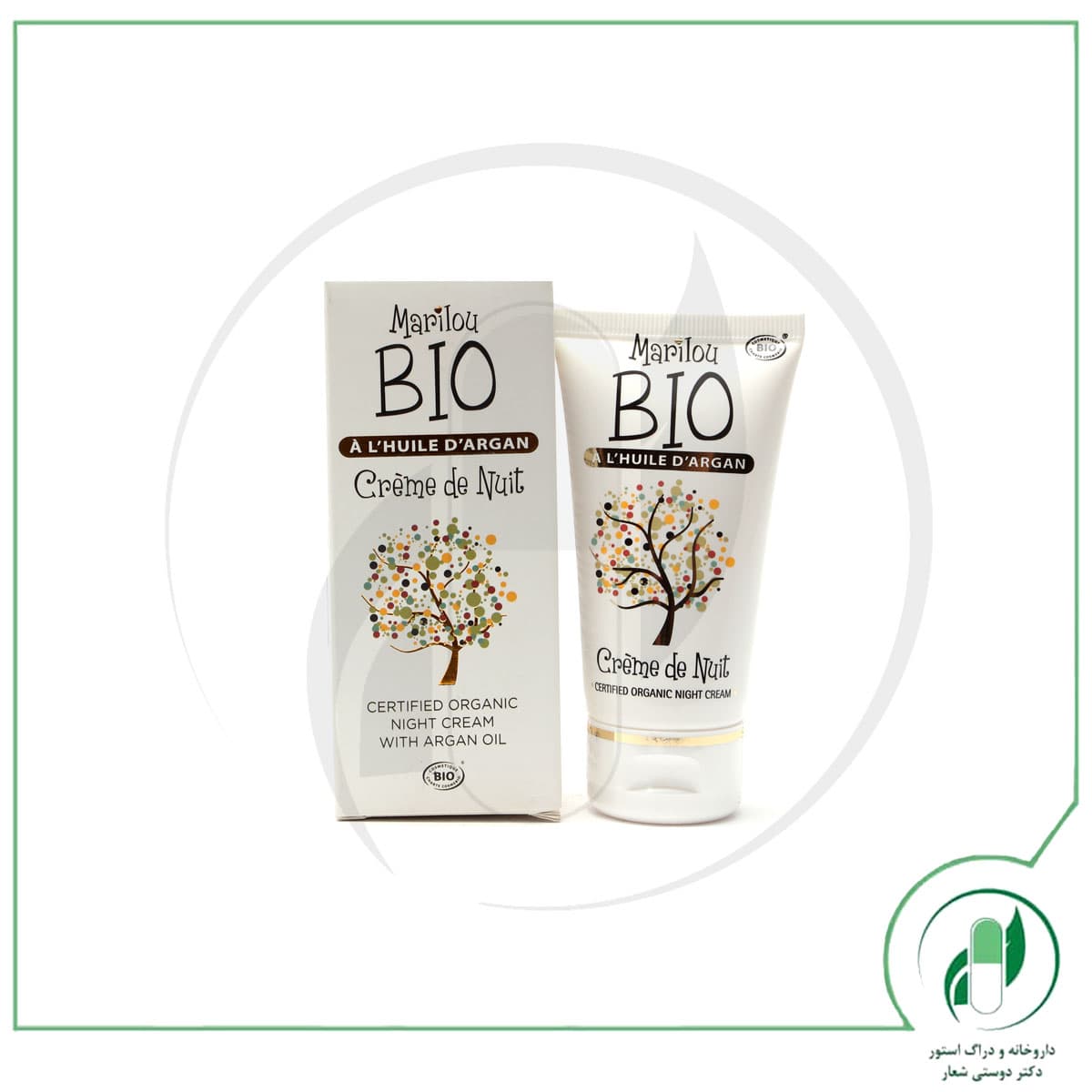 کرم مرطوب کننده و ترمیم کننده شب مدل Argan Oil ماریلو بایو – Marilou BIO