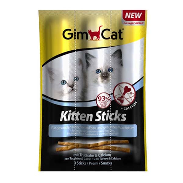 استیک مدادی بچه گربه جیم کت مدل Kitten Sticks طعم بوقلمون تعداد ۳ عدد — تصویر ۲