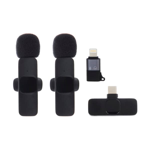 میکروفن یقه ای بی سیم مدل K9 Dual Type-C بسته 2 عددی (دو تا میکروفن و تبدیل لایتنینگ آیفون) اصلی — تصویر ۸