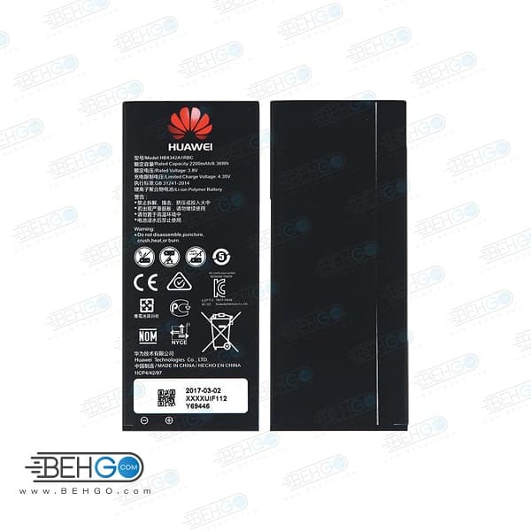باتری اصلی گوشی هوآوی Huawei Y6 مدل HB4342A1RBC مناسب گوشی های Huawei Y6, Y5II , Honor 4A — تصویر ۲