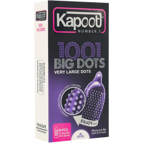 کاندوم خاردار کاپوت مدل Big Dots بسته 10 عددی (1001 خار)