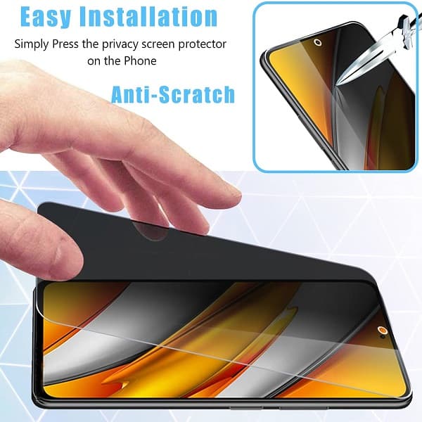 گلس حریم شخصی گوشی شیائومی پوکو X3 GT محافظ صفحه نمایش شیشه ای Xiaomi Redmi Note 9 Pro / Poco X3 Pro / X3 / X3 GT / F3 — تصویر ۸