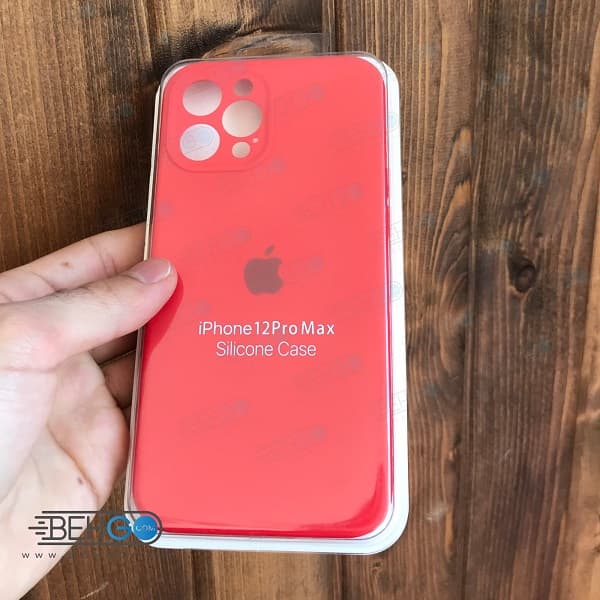 قاب ایفون 12 پرو مکس کاور سیلیکونی اپل با محافظ لنز دوربین گوشی ایفون Silicone iPhone 12 Pro max — تصویر ۶