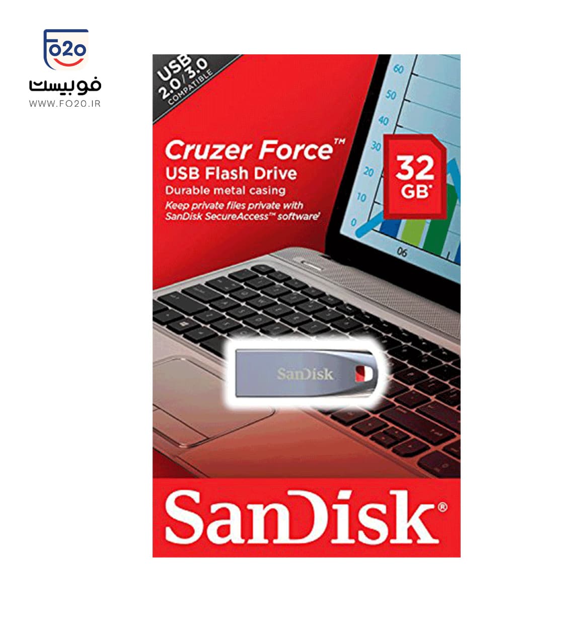 فلش مموری سن دیسک مدل Force ظرفیت 32 گیگابایت — تصویر ۴