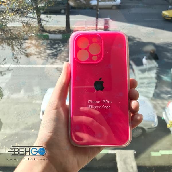 قاب ایفون 13 پرو کاور سیلیکونی اپل با محافظ لنز دوربین iPhone 13 pro — تصویر ۴