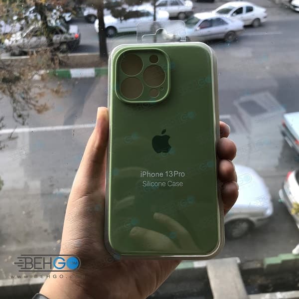 قاب ایفون 13 پرو کاور سیلیکونی اپل با محافظ لنز دوربین iPhone 13 pro — تصویر ۷