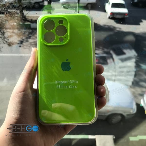 قاب ایفون 13 پرو کاور سیلیکونی اپل با محافظ لنز دوربین iPhone 13 pro — تصویر ۶