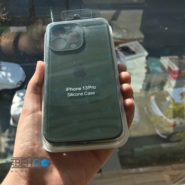 قاب ایفون 13 پرو کاور سیلیکونی اپل با محافظ لنز دوربین iPhone 13 pro — تصویر ۳