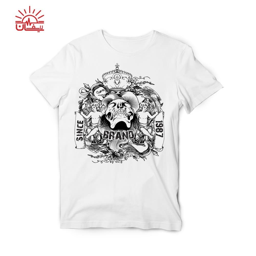 تیشرت سفید SKULL BRAND