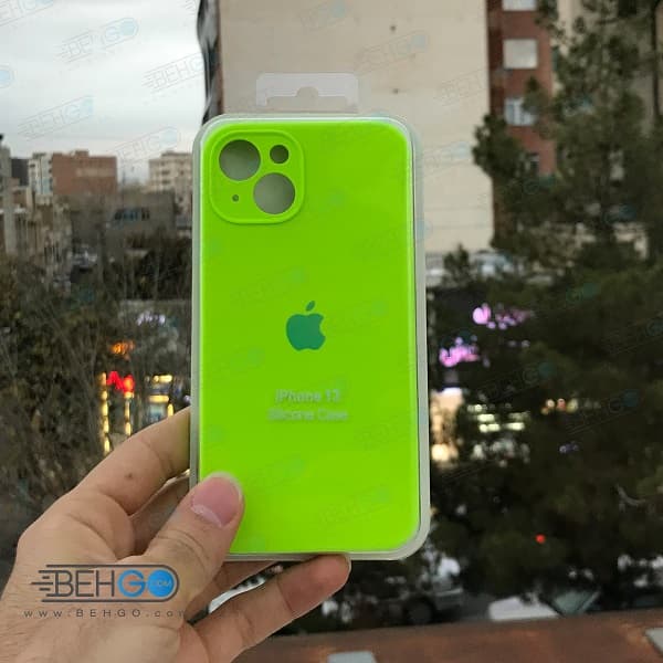 قاب ایفون 13 کاور سیلیکونی اپل با محافظ لنز دوربین گوشی ایفون Silicone Apple iPhone 13 — تصویر ۷