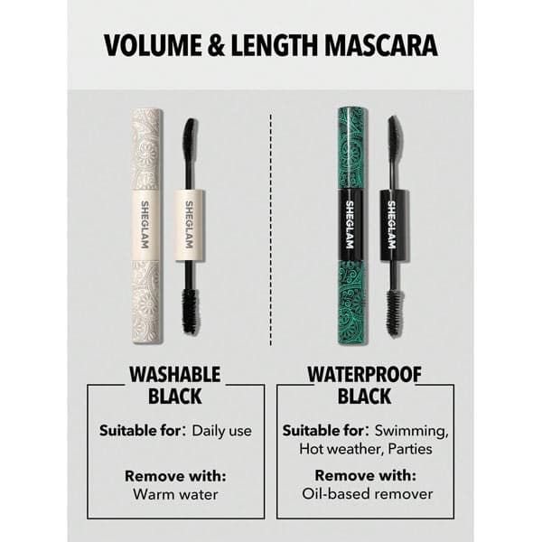 ریمل دو سر بلند کننده و حجم دهنده شیگلم مدل Waterproof Black — تصویر ۴