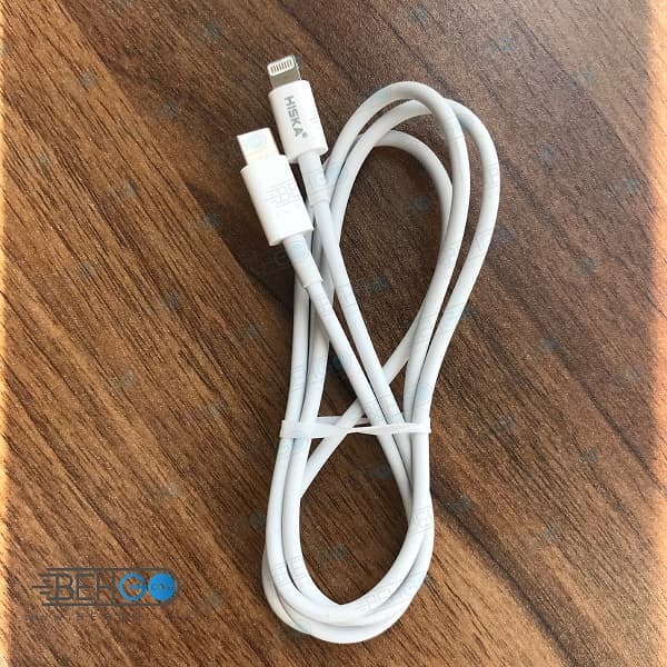کابل شارژر ایفون 12 پرو مکس و ایفون 11 پرو مکس مدل تایپ سی به لایتنینگ کابل اورجینال اپل Hiska LX-727R Cable Iphone 11 / Iphone 12 pro max — تصویر ۳