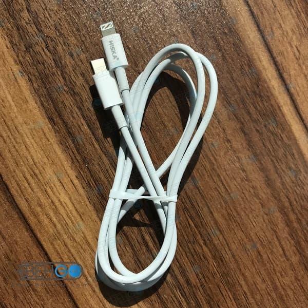 کابل شارژر ایفون 12 پرو مکس و ایفون 11 پرو مکس مدل تایپ سی به لایتنینگ کابل اورجینال اپل Hiska LX-727R Cable Iphone 11 / Iphone 12 pro max — تصویر ۲