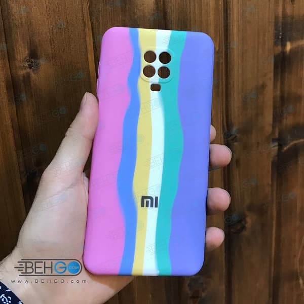 قاب گوشی شیائومی Note 9S کاور سیلیکونی رنگین کمان با محافظ لنز دوربین Xiaomi Redmi Note 9S/Note 9 PRO — تصویر ۶