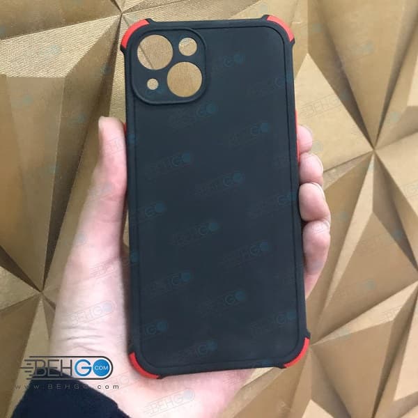 قاب ایفون 13 کاور مدل دکمه رنگی اپل با محافظ لنز دوربین گوشی iPhone 13 — تصویر ۲