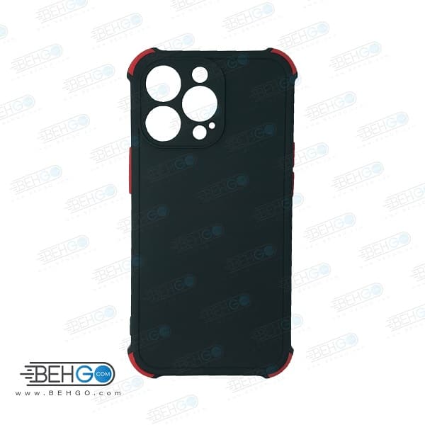 قاب ایفون 13 پرو کاور مدل دکمه رنگی اپل با محافظ لنز دوربین گوشی Camera Cover color key Case for iPhone 13 Pro