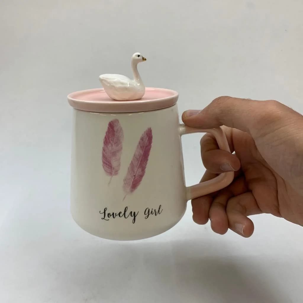 ماگ طرح قو مدل LOVELY GIRL کد ۲۷۲ — تصویر ۳