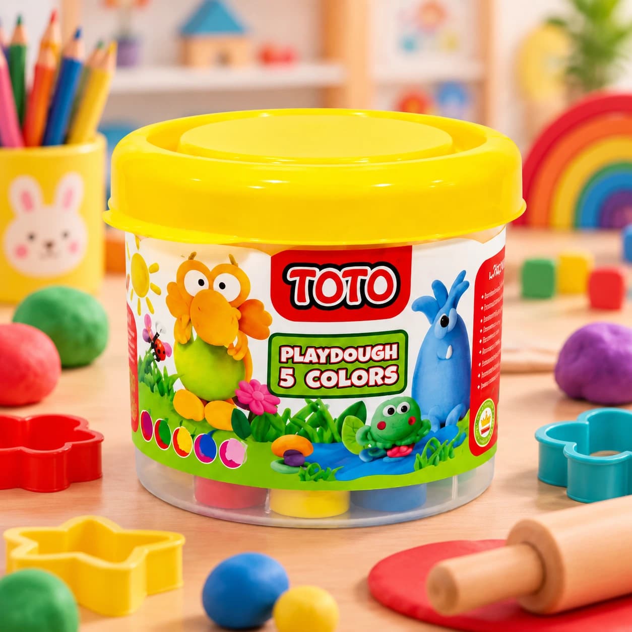 خمیر بازی ۵ رنگ توتو TOTO — تصویر ۳
