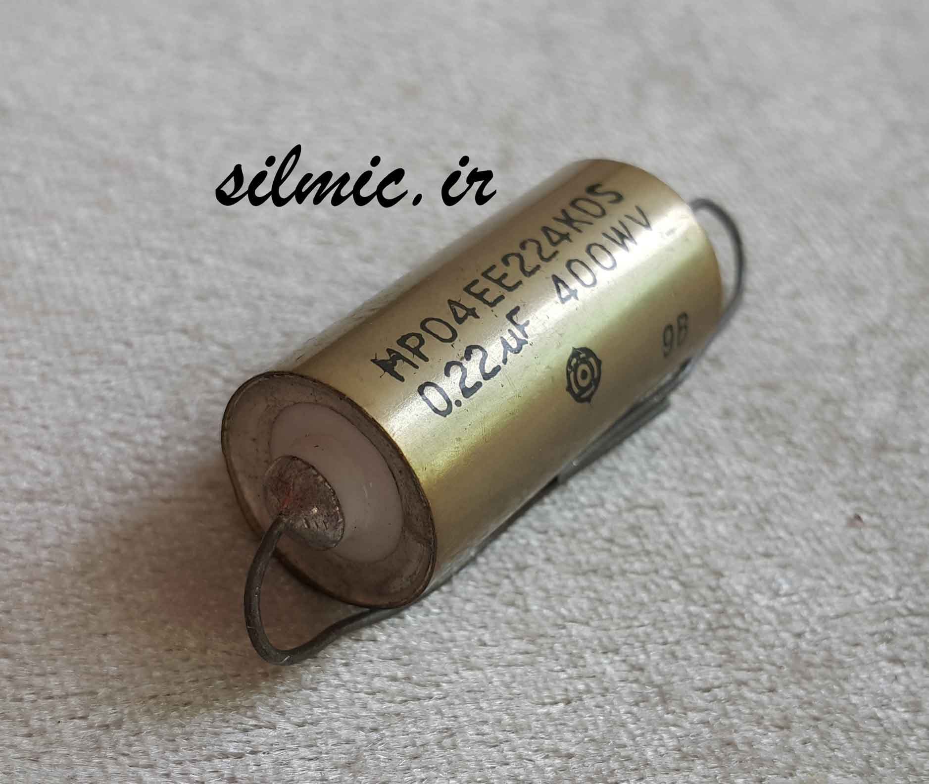 خازن اکسیال 220 نانو فاراد 400 ولت HITACHI ژاپن سری MPO4EE