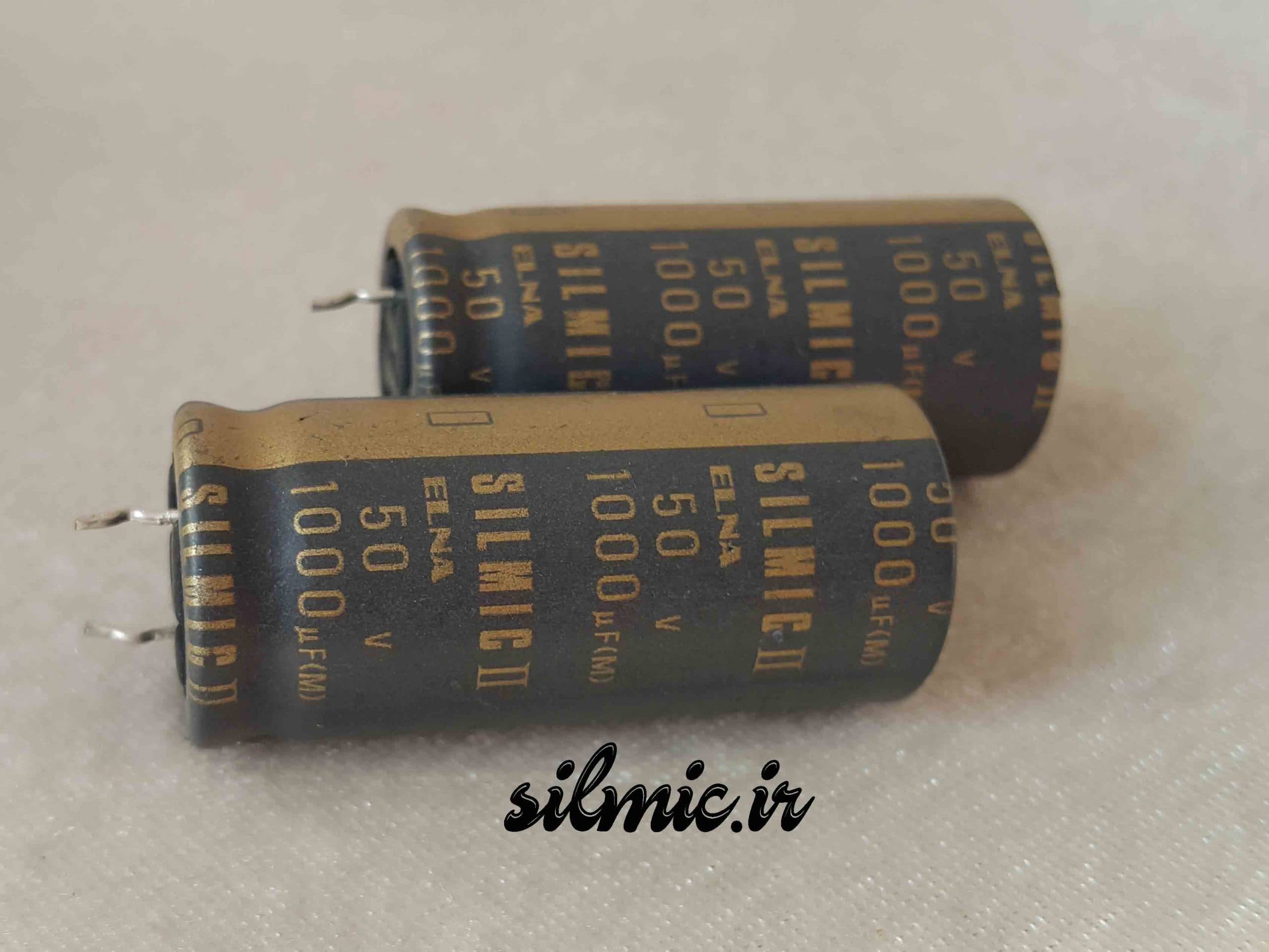 خازن سیلمیک 1000 میکرو فاراد 50 ولت ELNA های گرید صوتی RFS ( SILMICII ) — تصویر ۲