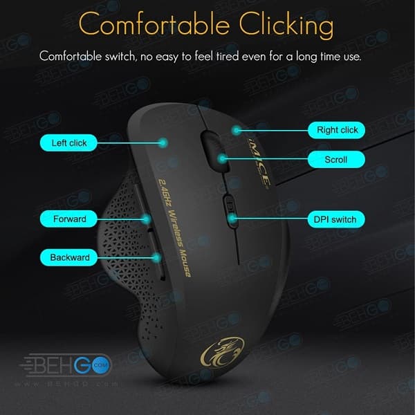 موس گیمینگ یا ماوس مخصوص بازی مدل IMICE G6 — تصویر ۲