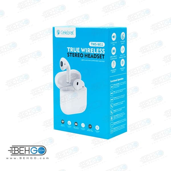 هدفون بی سیم هندزفری بلوتوثی سلبریت مدل TWS-W11