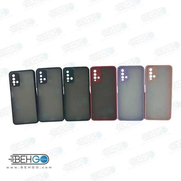 قاب Redmi 9T کاور محافظ ردمی 9 تی گارد مدل پشت مات اصلی با برجستگی لنز دوربین دور سیلیکونی گوشی شیائومی Redmi 9T