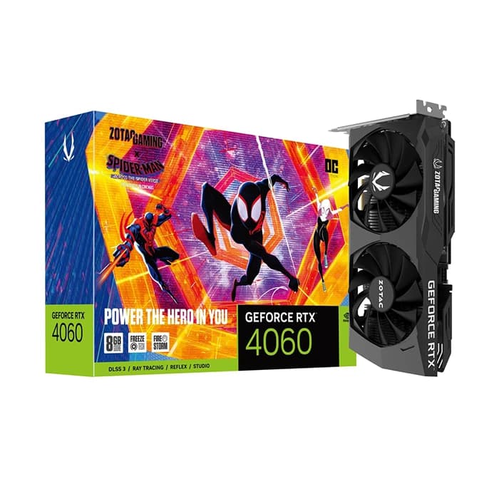 کارت گرافیک زوتک GeForce RTX 4060 8GB Twin Edge OC SPIDER-MAN