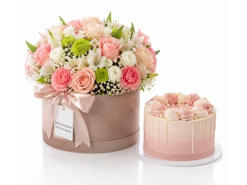 گل و کیک برای جشن تولد در محل (تحویل حضوری)