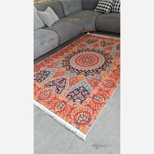 فرش ماشینی چاپی | فرشینه هازان ترک طرح سنتی 025 (پس کرایه) — تصویر ۳