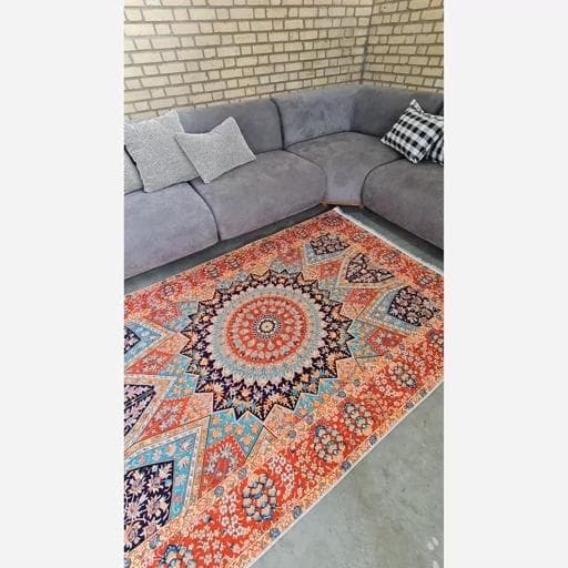 فرش ماشینی چاپی | فرشینه هازان ترک طرح سنتی 025 (پس کرایه) — تصویر ۷