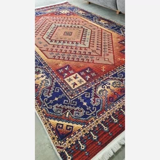 فرش ماشینی چاپی | فرشینه هازان ترک لاکی سنتی 172 (پس کرایه) — تصویر ۴