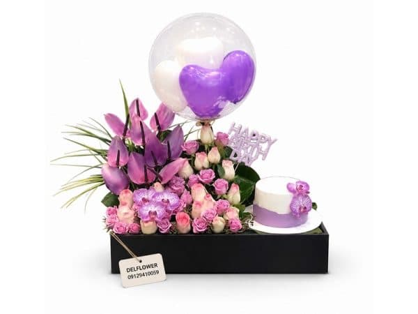 گل و کیک برای معلم زبان مهدکودک – گل فروشی آنلاین تهران | باکس گل | دسته گل | گل تولد | گل ترحیم — تصویر ۲