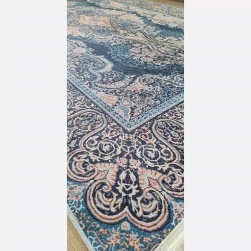 فرش ماشینی چاپی | فرشینه هازان ترک ضد پرز استوپ دار کدh315 (پس کرایه) — تصویر ۸
