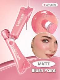 رژگونه مایع مات پد دار شیگلم رنگ Squeeze & Dot matte blush paint- love cake — تصویر ۲
