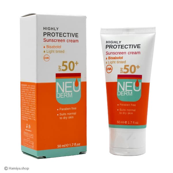 کرم ضد آفتاب نئودرم برای پوست خشک و معمولی با رنگ بژ روشن 50ml — تصویر ۲