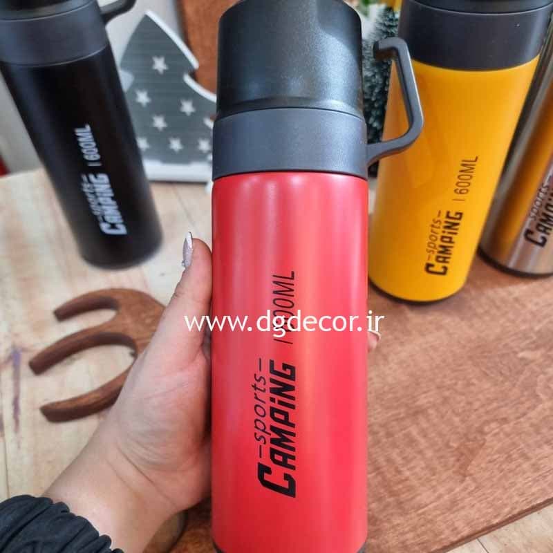 فلاسک داخل استیل کمپینگ با دو لیوان — تصویر ۴