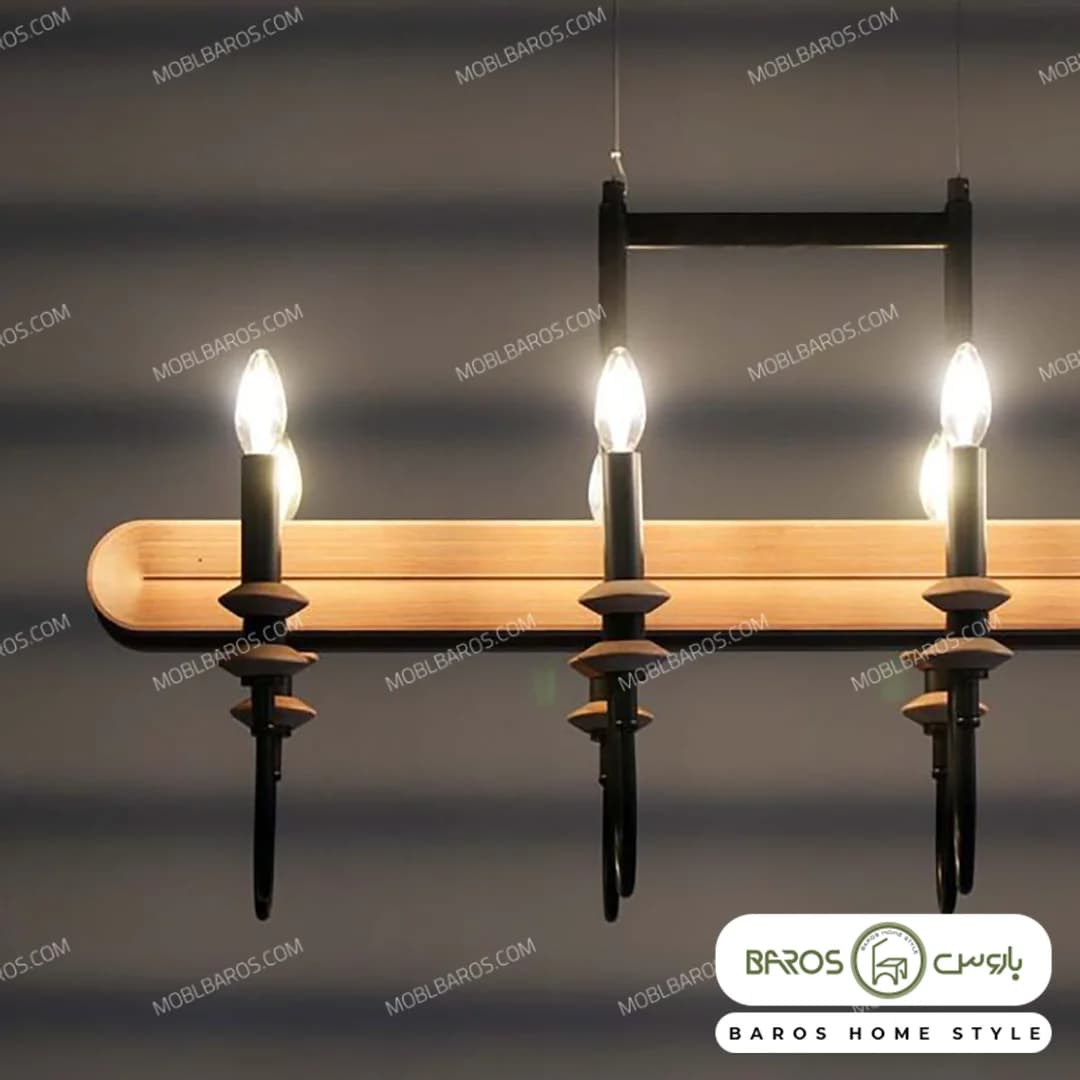 لوستر پذیرایی مدل لاینر کاژه 8 شعله — تصویر ۳