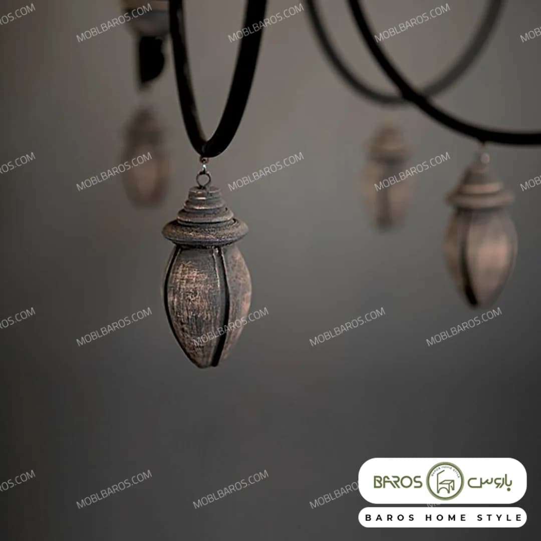 لوستر پذیرایی مدل گوشواره 6 شعله — تصویر ۲