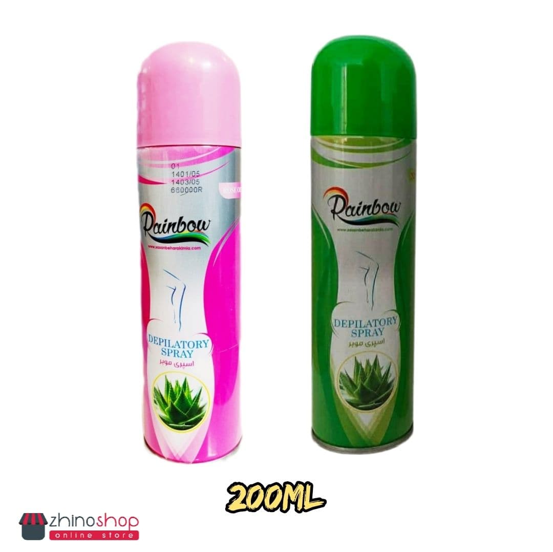 اسپری موبر بدن رینبو حاوی حصاره(آلوئه ورا،گل رز)200ml