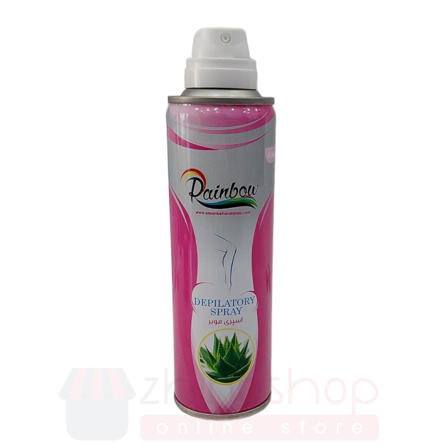 اسپری موبر بدن رینبو حاوی حصاره(آلوئه‌ ورا،گل رز)200ml — تصویر ۲