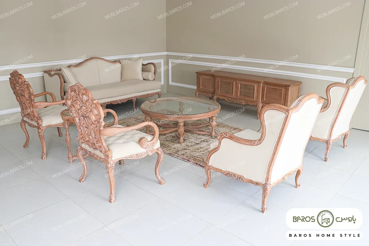 مبل کلاسیک ۷ نفره کینگ و رومینا کد ۵ — تصویر ۳