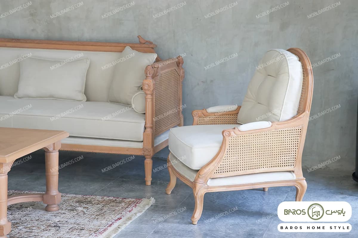 مبل نیم ست ۵ نفره کاجی روما — تصویر ۵