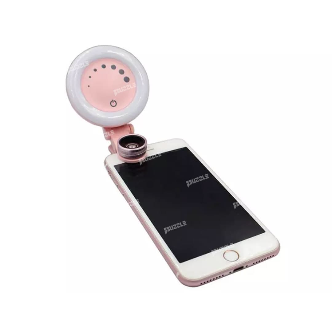 لنز کلیپسی و رینگ لایت موبایل مدل M-608 — تصویر ۲