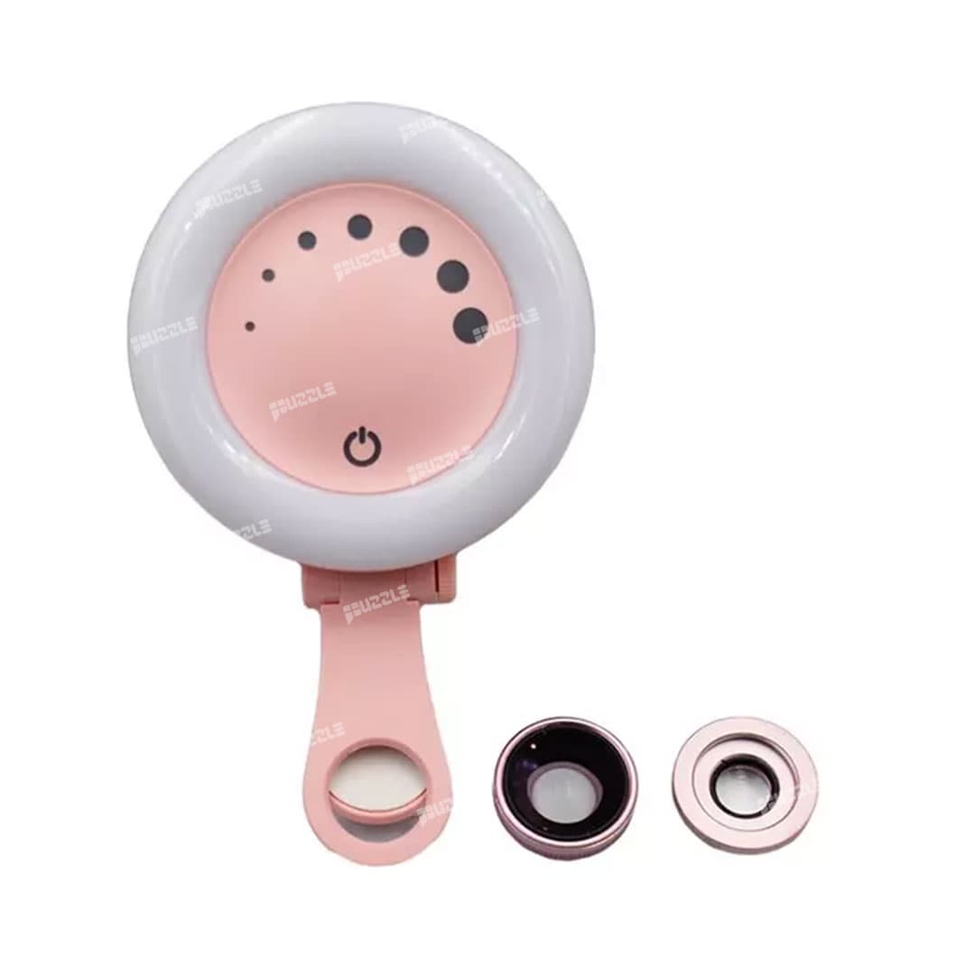لنز کلیپسی و رینگ لایت موبایل مدل M-608 — تصویر ۳